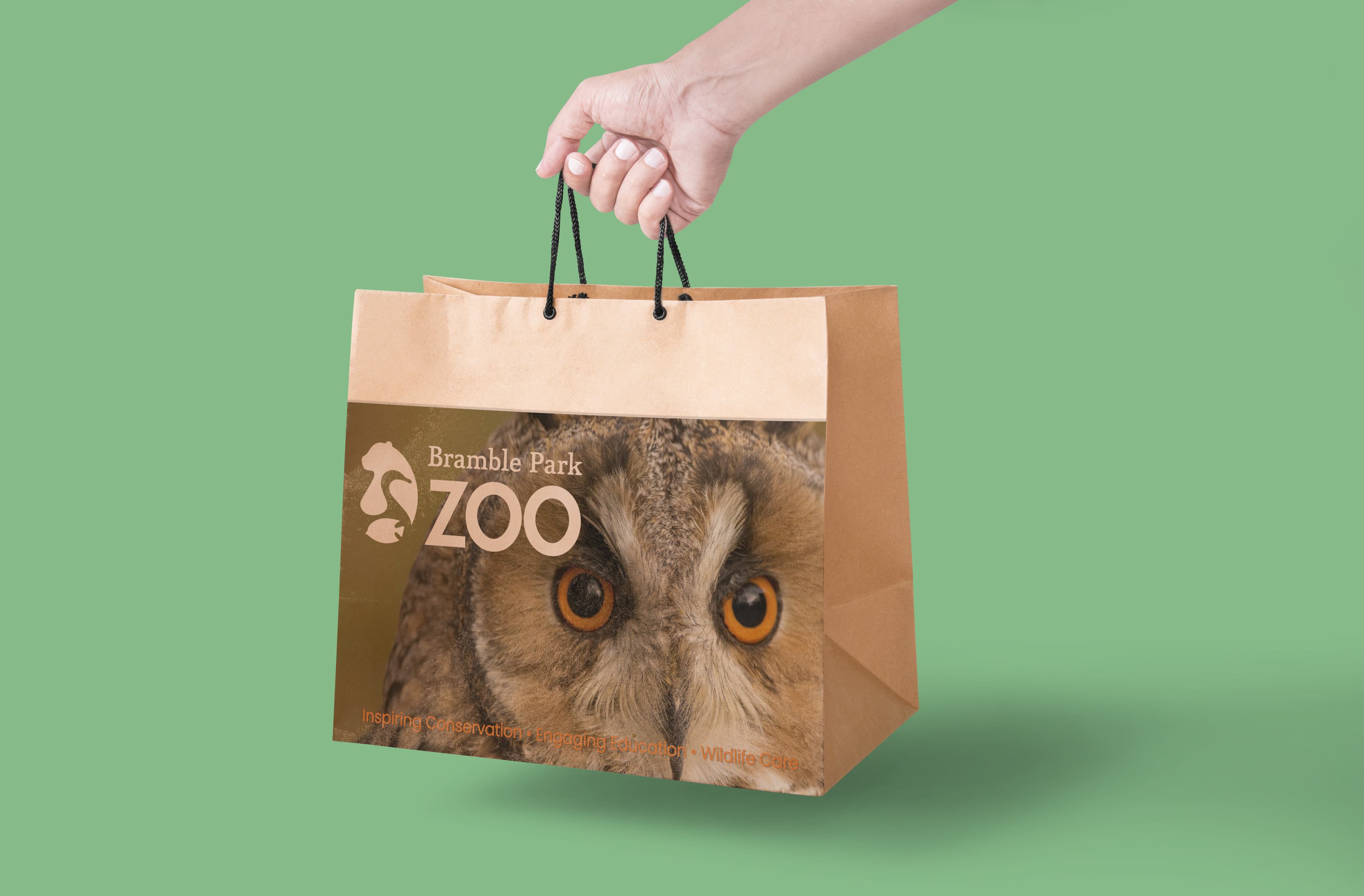 Bramble Park Zoo shopping bag mockup